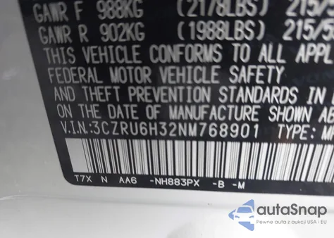 2022 Honda Hr-V Lx from USA, damaged, VIN 3CZRU6H32NM768901